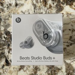 Beats Studio Buds + True Wireless Noise Cancelling Earbuds with AppleCare+ Included / Clear 