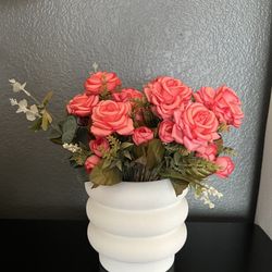 Bubble Vase with Flowers