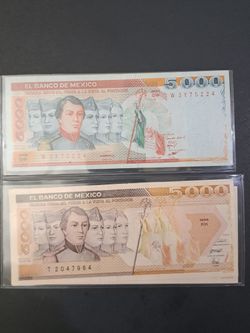 Mexico 5000 Pesos Uncirculated 