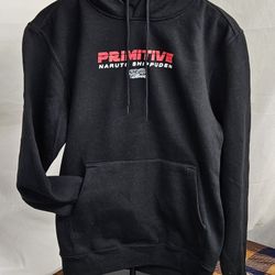 Men's Primitive Naruto Shippuden Itachi Uchiha Long Sleeve Pullover Hoodie Size Small