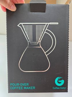 Coffee Gator glass and stainless steel coffee maker