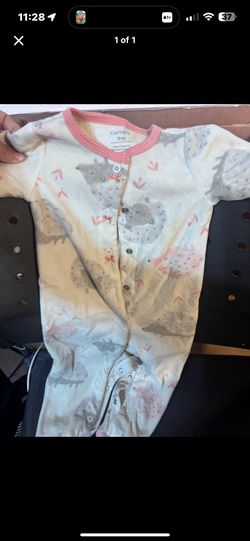 Carters 9 Month Baby Girl Pajama 