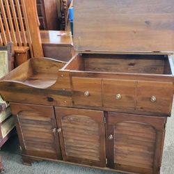 Solid Wood Dry Sink / Washstand

