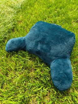 Teal Shaggy Faux Fur Do-It-Yourself Bedrest Reading Pillow