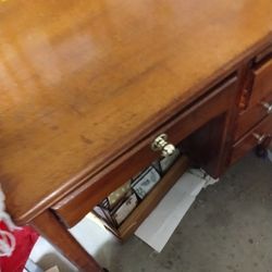 OLDER REAL WOOD DESK.