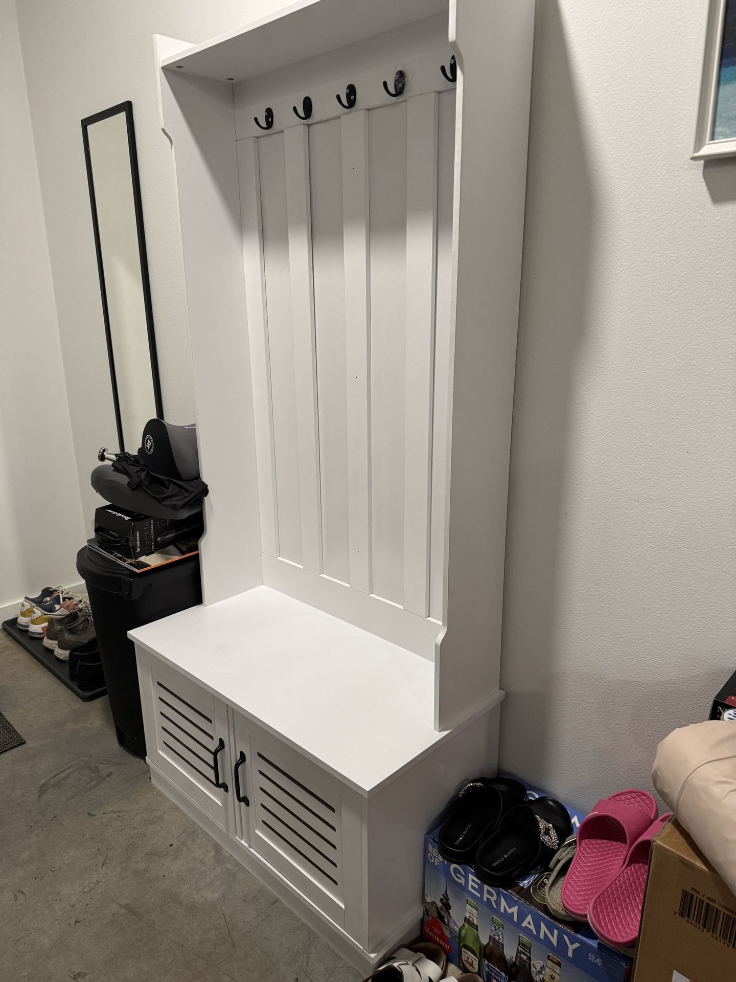 Gently Used White Coat Hanger With Seater