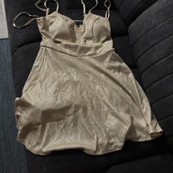 Gold Mini Dress 