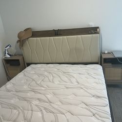 Queen Bed frame With mattress