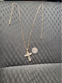 14k chain with 14k cross