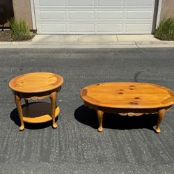 Pine Coffee And End Tables