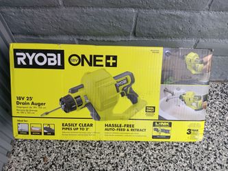 DRAIN SNAKE RYOBI 18V TOOL ONLY