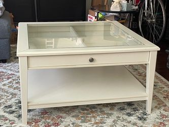IKEA LIATORP Coffee table, white, glass