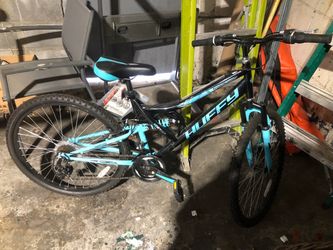 Huffy 26" Trail Runner Mountain Bike, Fits Riders 60"+, Black/Teal, Adult, Women's