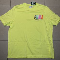 Puma t-shirt neon green size 2XL