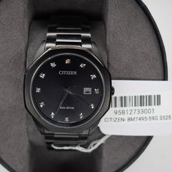Citizen Corso BM7495-59G Eco-Drive Black Dial Date Black Men's Watch