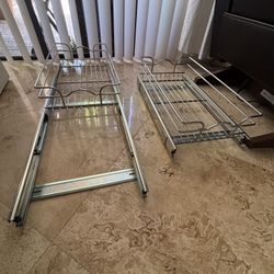 For Sale / Offer: 2 Pull-Out Metal Cabinet Shelves (Extendable)