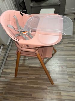 Baby Joy Pink High Chair with Tray