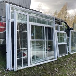 Vinyl Glass Windows 2 Pane, White