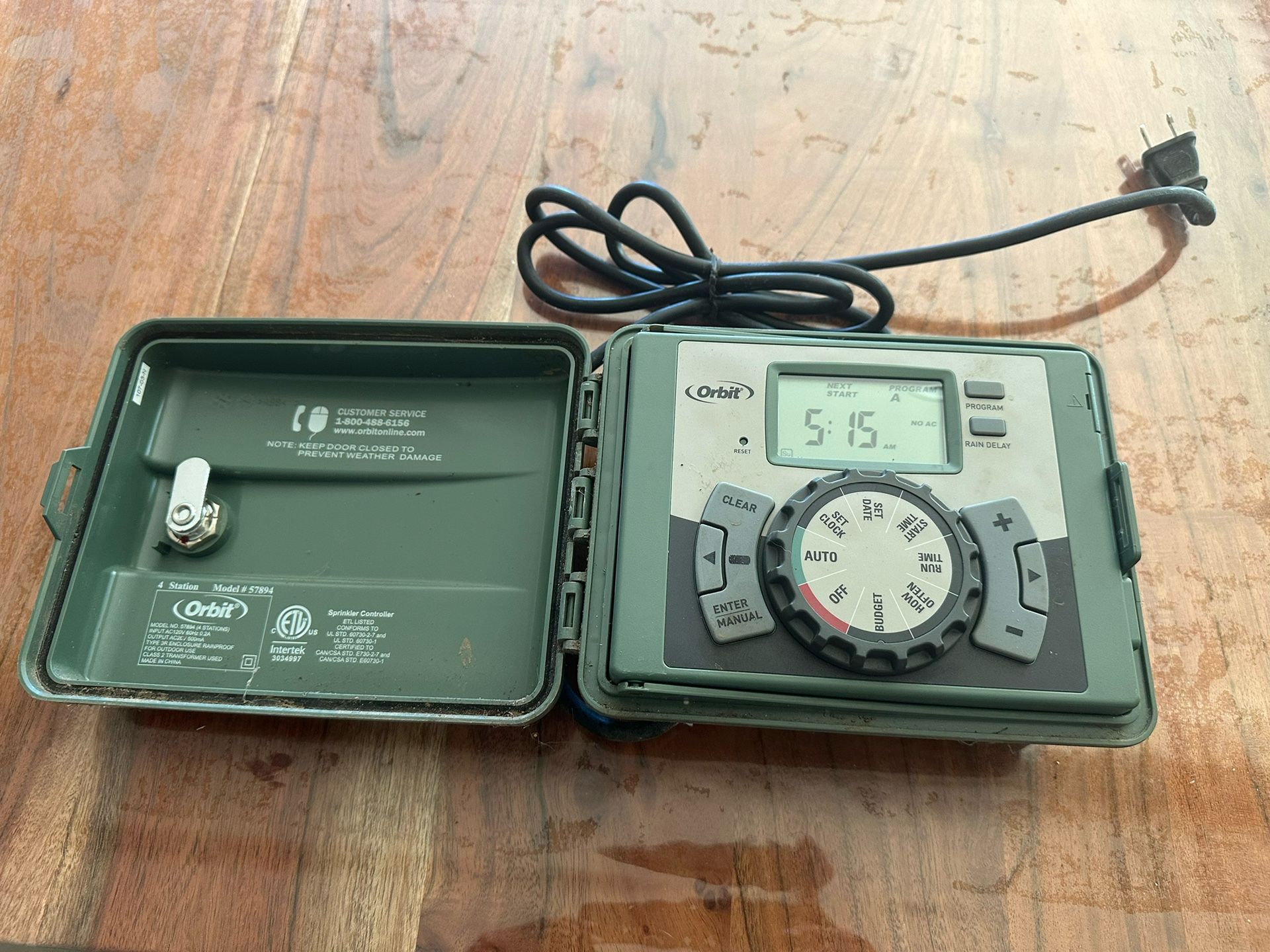 Orbit 4-Station Outdoor Swing Panel Strinkler System Timer