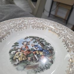 22k Gold (2) soup  Collectable Plates...