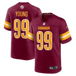 *** NEW *** Chase Young Washington Commanders Nike Game Jersey - Burgundy sz XL