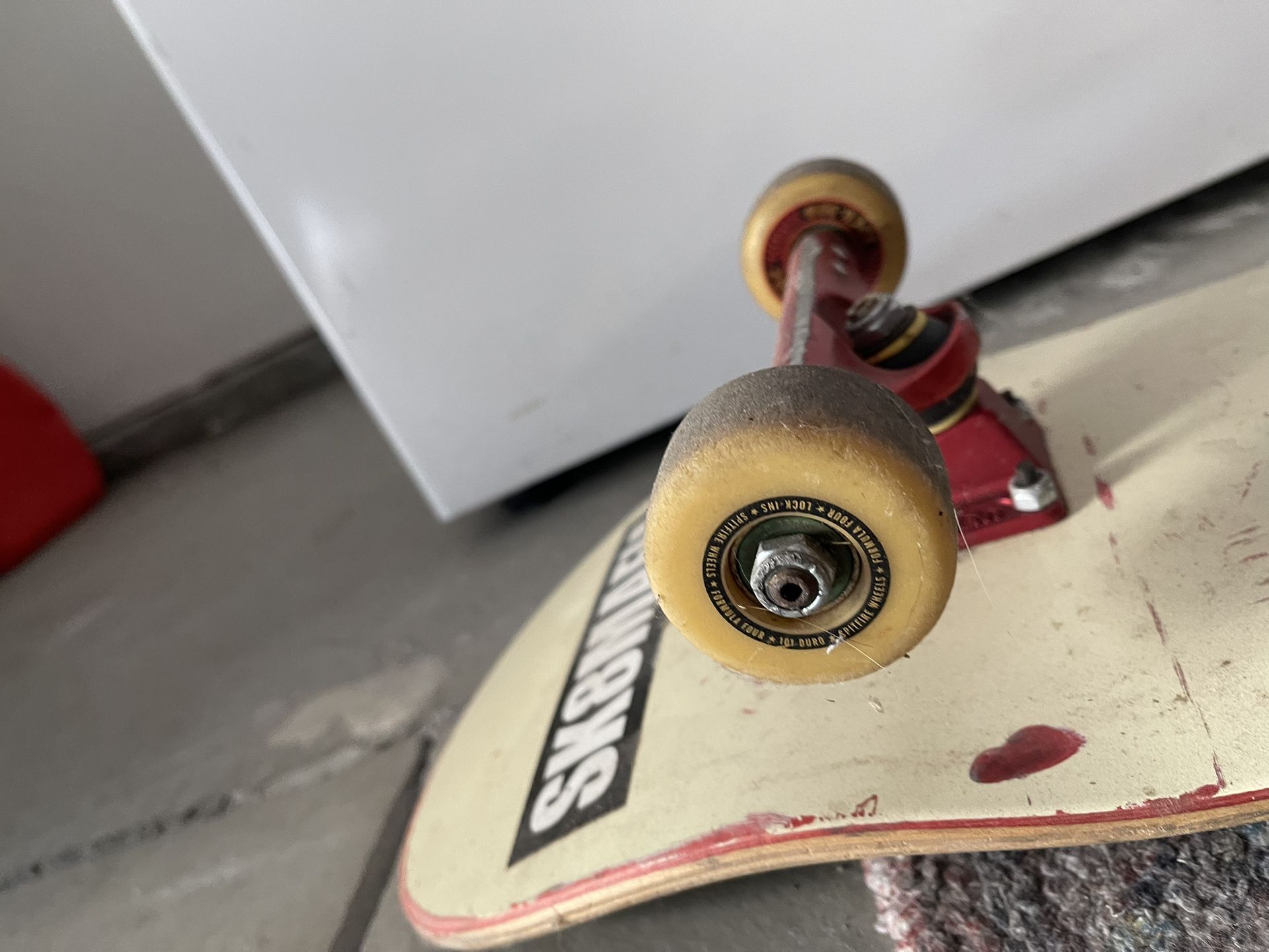 wes kremer sk8mafia deck, red indy hollows, spitfire lock ins full setup
