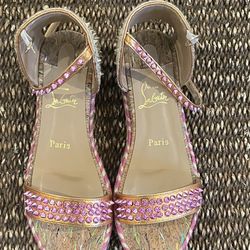 Pink Spike Wedge Sandal - Size 43