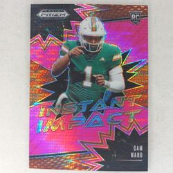 2025 Cam Ward Panini Prizm Draft Picks Instant Impact Pink Rookie 23/25 