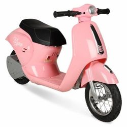 Hyper Blush Retro Scooter 24 Volt
Battery Powered Electric Scooter with
Easy Twist Throttle: Steel Qo Plastic, 15
mph, 170 lb Capacity
