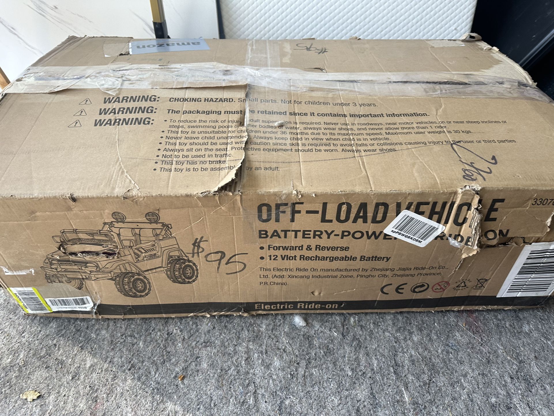Brand New Power Wheel Jeep BARBI pink In Box