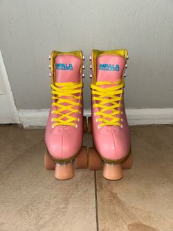 Impala Roller Skates Women’s Size 10 Pink/Yellow Quad Skates – Great Condition