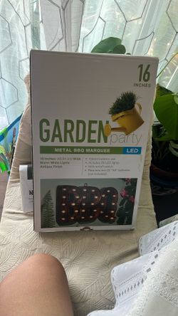 Garden party metal BBQ marquee LED  16 inches