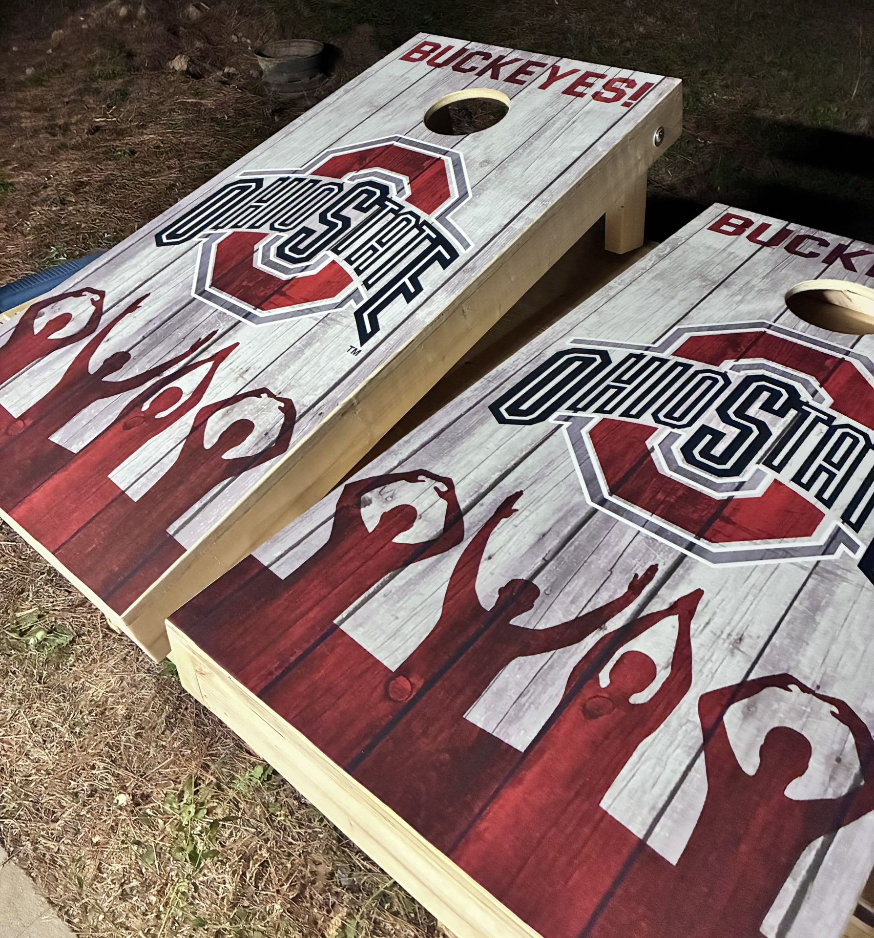 Custom Ohio State Cornhole Boards 