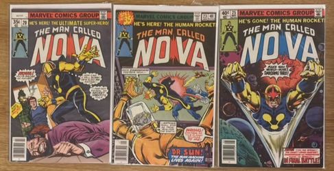 Bronze Age Marvel Nova Comic Lot (#20, #23 & #25) – Final Issue Included!