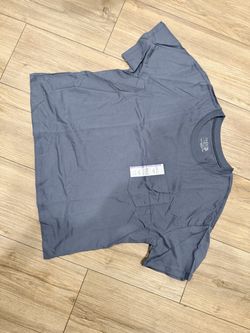 Time and Tru Blue Gray Crew Neck T-Shirt