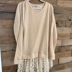 Free People Beach Sweater Or Coverup M/L