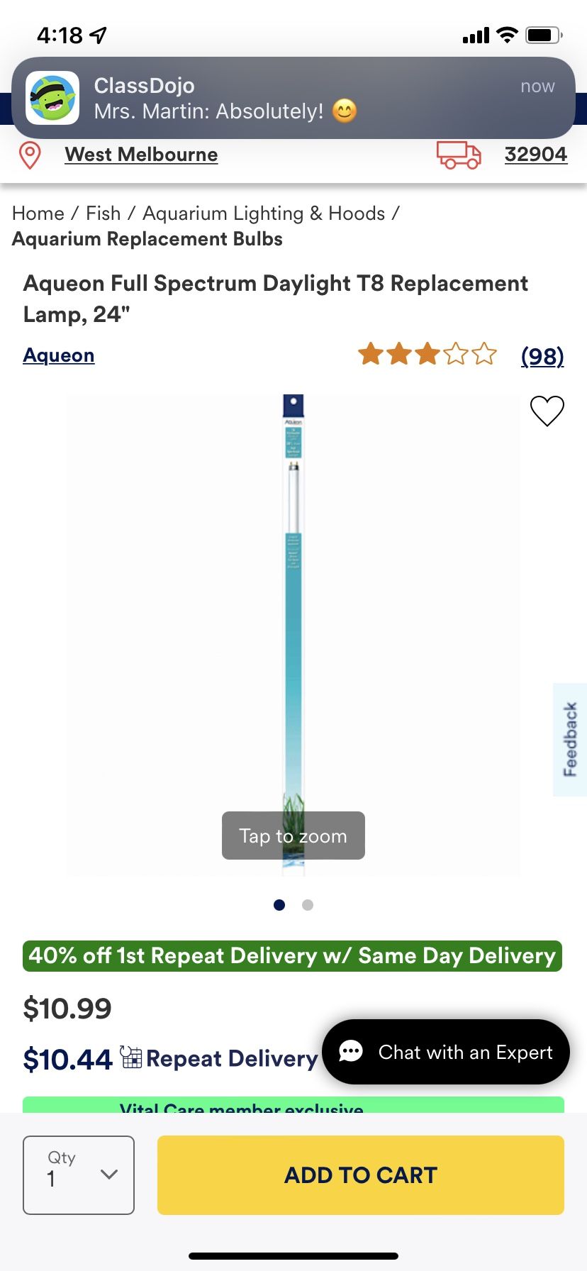 Aqueon Fish tank Replacement Bulb