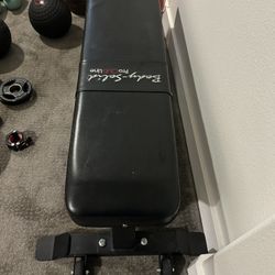 Flat Bench, Weights, Curl Bar, Medicine Balls , Clamps  and Kettle Bells 