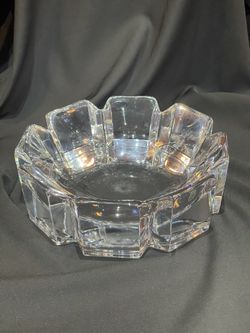 Lars Hellsten Orrefors Crystal Corona Bowl 7 1/2 Inches Wide 1960's 68/80