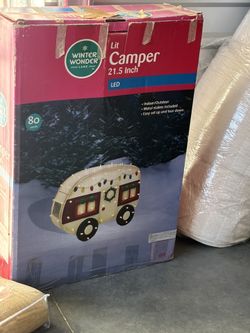Camper Xmas Decoration LED leave the table upfront because I put this for sale