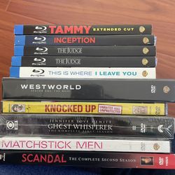 New Unopened Dvds/ Blu Rays