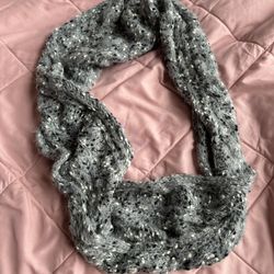 Silver and Gray Infinity Scarf