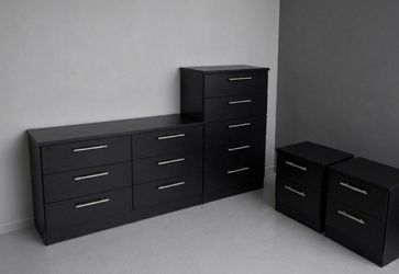 Dresser, chest and 2 nightstands - Cómoda, Gavetero y 2 mesitas de noche