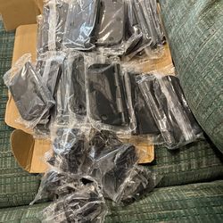 Black rounded door hinges