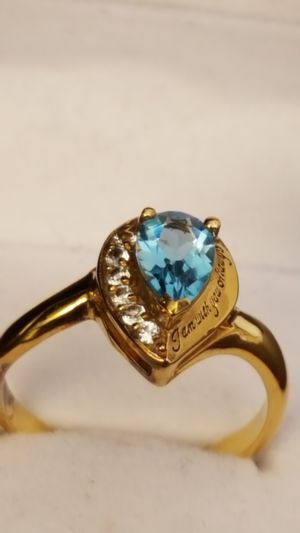 Photo Precious Vintage Ring, 925 Sterling Silver BGE covered in 10k GOLD with CZ diamonds. 3.11grs size 8. This Ring has a mark (I'm with you always)