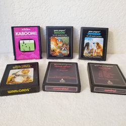 Vintage Atari & Activision Game Cartridges Combat Berserk Defender Warlords Lot