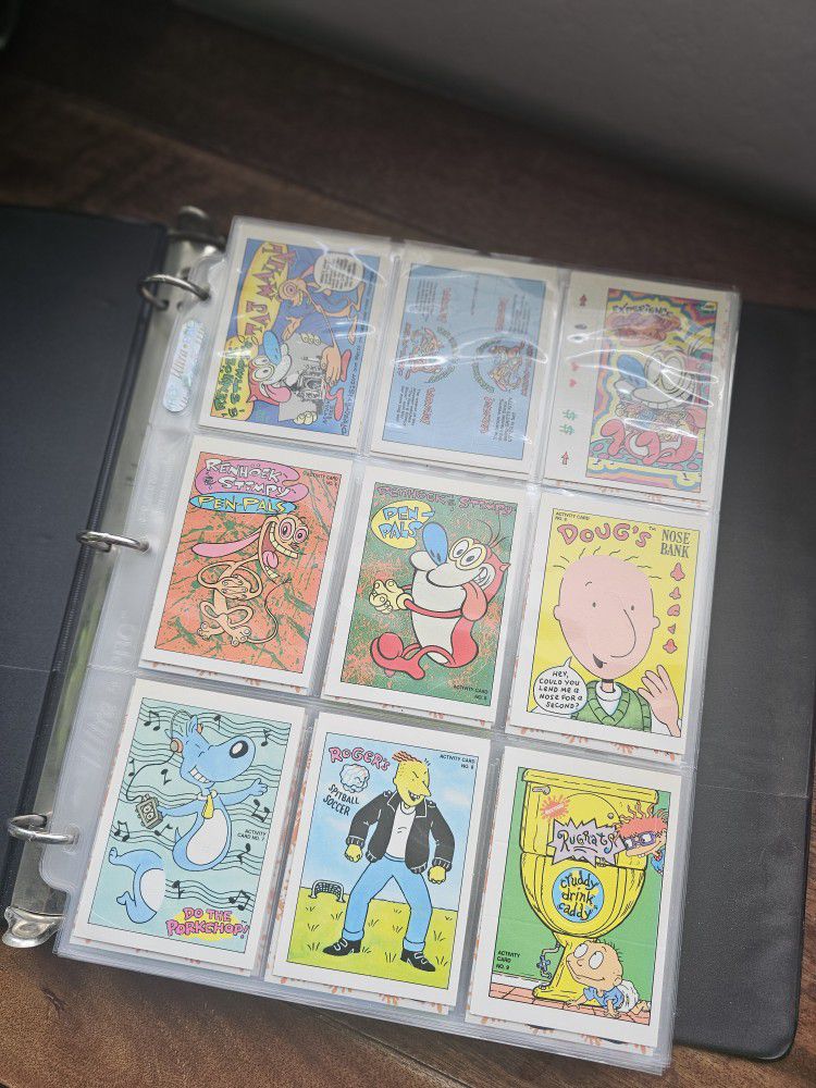 Notebook Full Of 90s Nickelodeon And Disney Collectible Cards 
