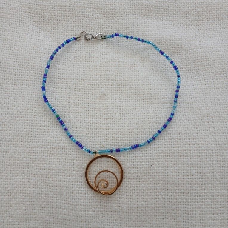 Blue Turquoise And Purple Stone Necklace
