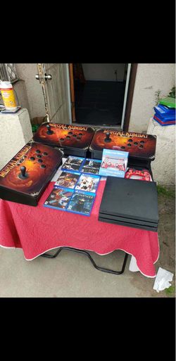 Trade Up Brand new Conditions PS4 Pro Slim 72 Edition with sealed controllers & 1 or 2 or 3 Mortal Kombat arcade stick limited edition with box each $