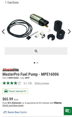 MasterPro Fuel Pump - MPE16006